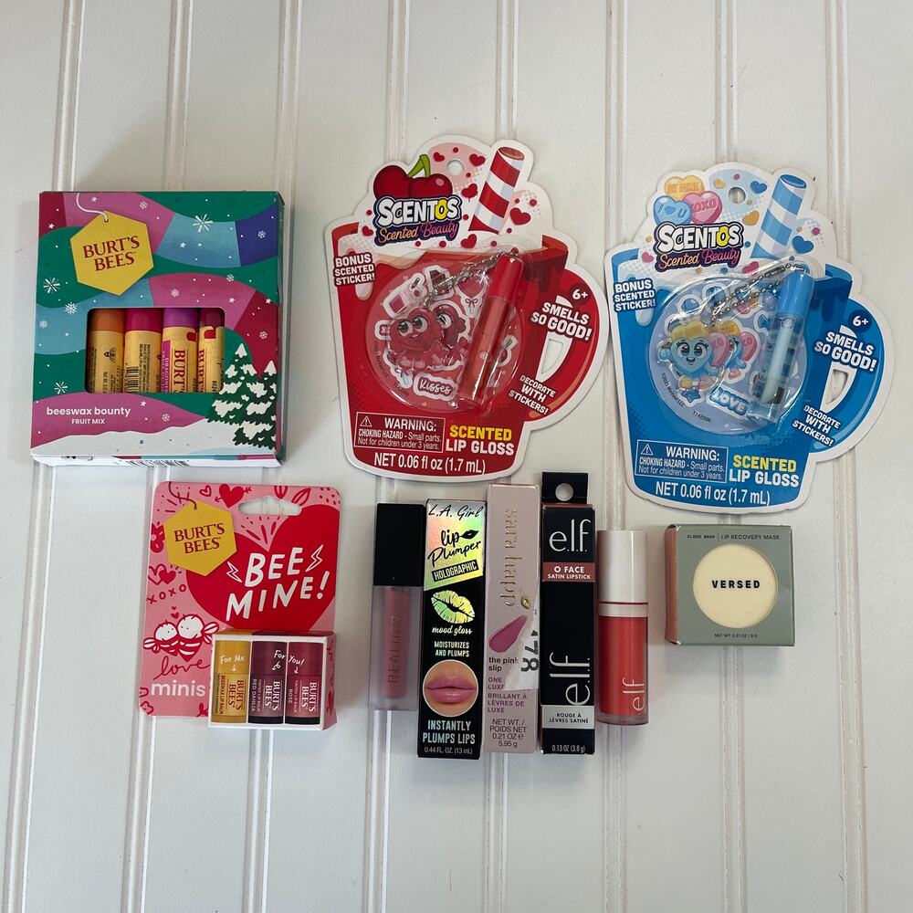 NEW NIB Lip Gloss Balm Makeup Bundle Gift Basket Travel‎ Care Package